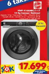 HOOVER HWP 414AMBC/1-17 14 KG ÇAMAŞIR MAKİNESİ
